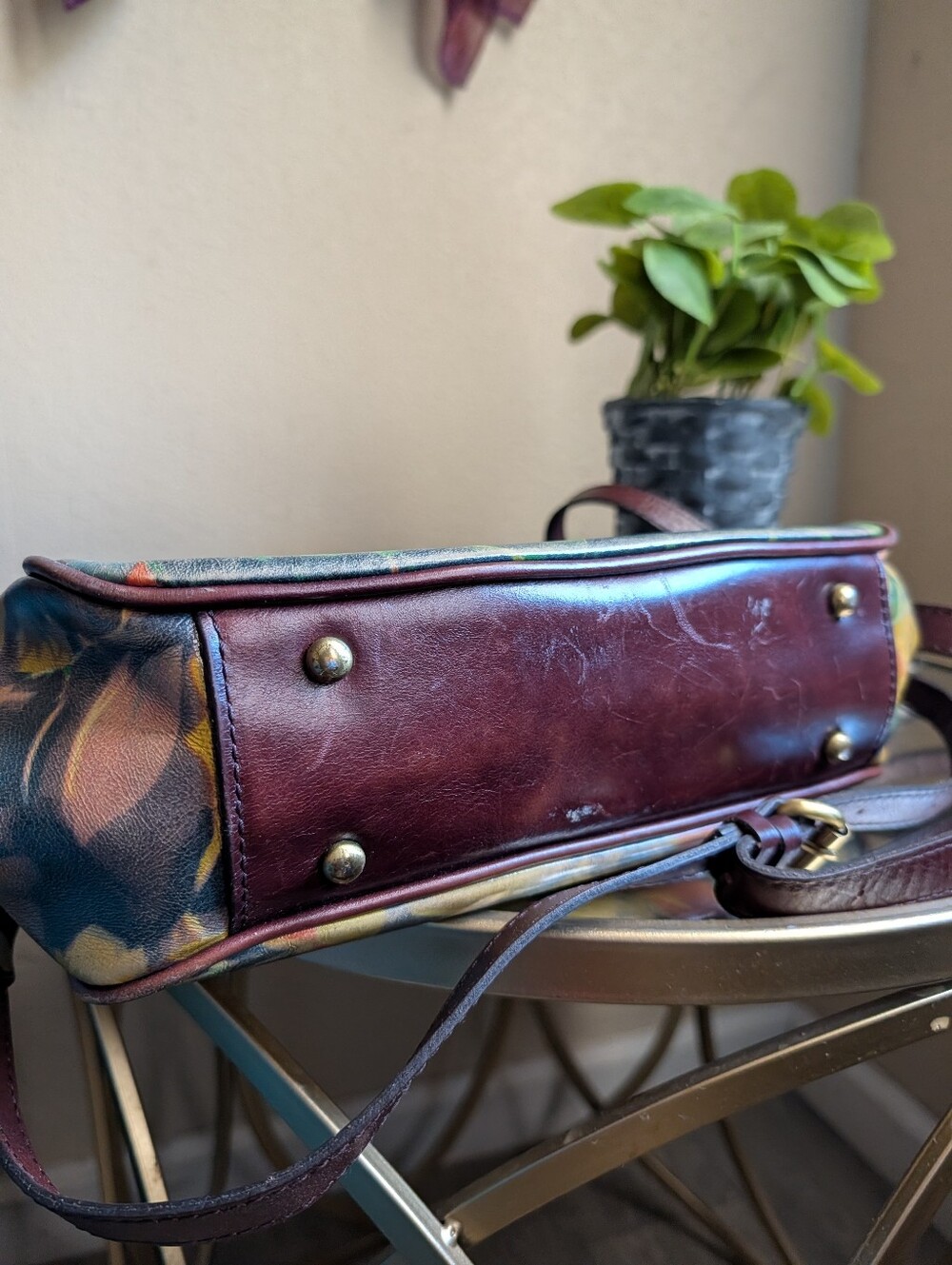 Patricia Nash Floral Leather Crossbody πΉπ·πΊπ΅οΈ - Picture 4 of 8